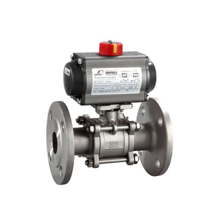Pneumatic Actuated Three Pieces Ball Valve