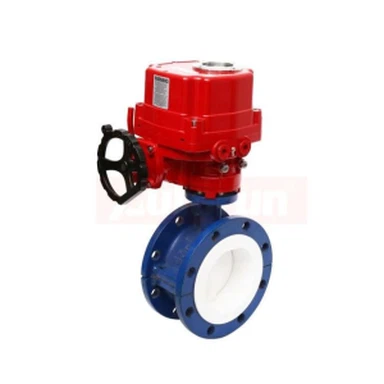Anti Corrosive Rubber / Teflon Lined Seat Stainless Steel Butterfly Valve (D43)