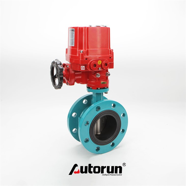 Explosion-Proof Electric Ball Iron Flanged Butterfly Valve